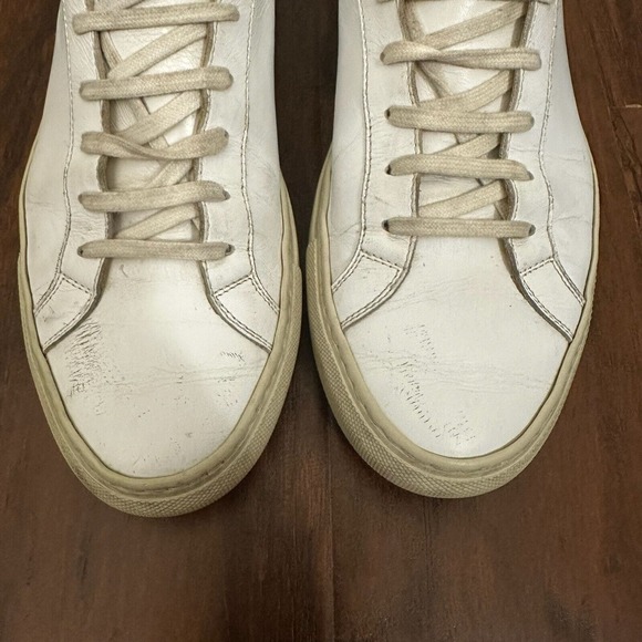 COMMON PROJECTS Original Achilles Low-Top Sneakers in White Leather - Picture 3 of 9